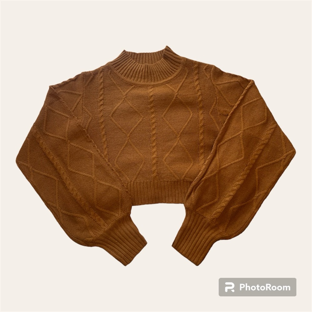 Brown cropped sweater